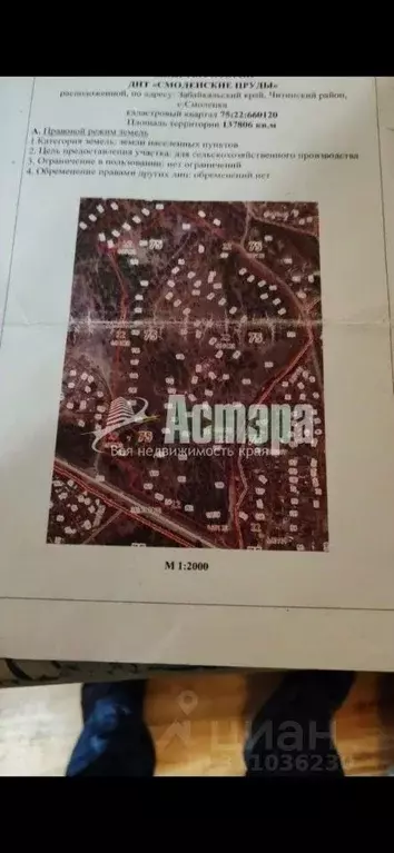 Участок в Забайкальский край, Читинский район, с. Смоленка  (15.0 ... - Фото 1