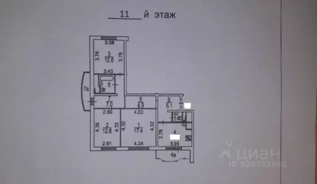 3-к кв. Москва Высоковольтный проезд, 1к5 (76.0 м) - Фото 2