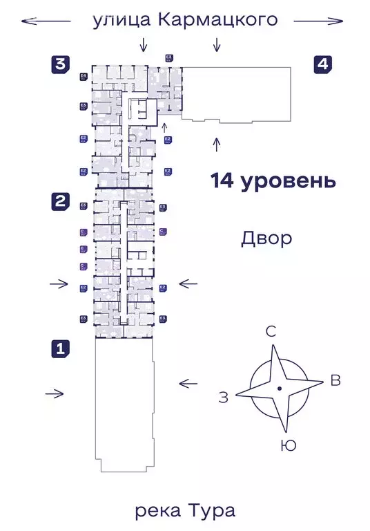 3-комнатная квартира: Тюмень, улица Евгения Войнова, 3 (81.6 м) - Фото 1