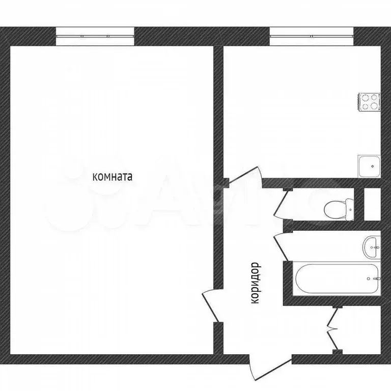1-к. квартира, 32,8 м, 7/9 эт. - Фото 0