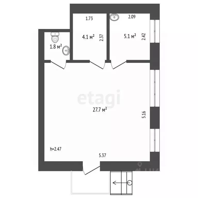 Офис в Московская область, Луховицы ул. Мира, 13 (39 м) - Фото 0