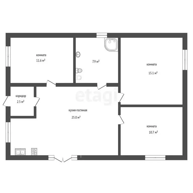 Дом в аул Козет, Кузнечная улица, 11 (72.8 м) - Фото 2
