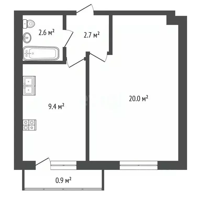 1-к кв. Москва Очаковское ш., 17К1 (35.7 м) - Фото 2