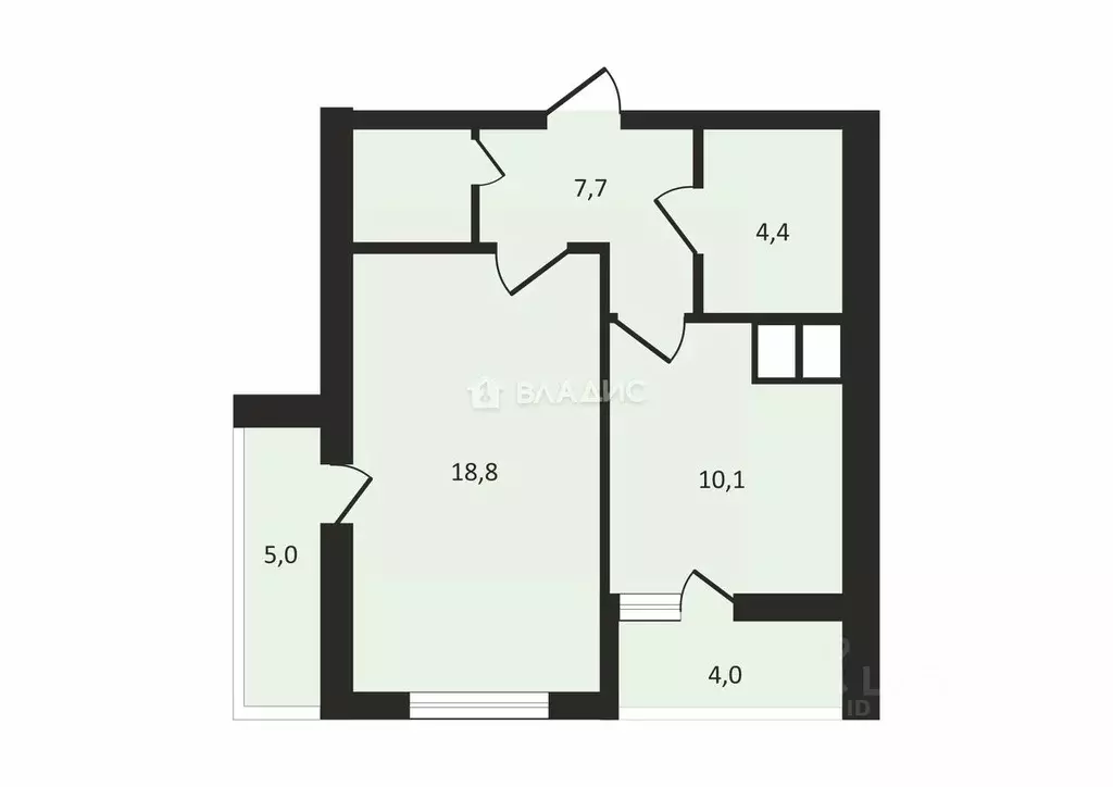 1-к кв. Воронежская область, Воронеж ул. Антонова-Овсеенко, 35Э (41.0 ... - Фото 2