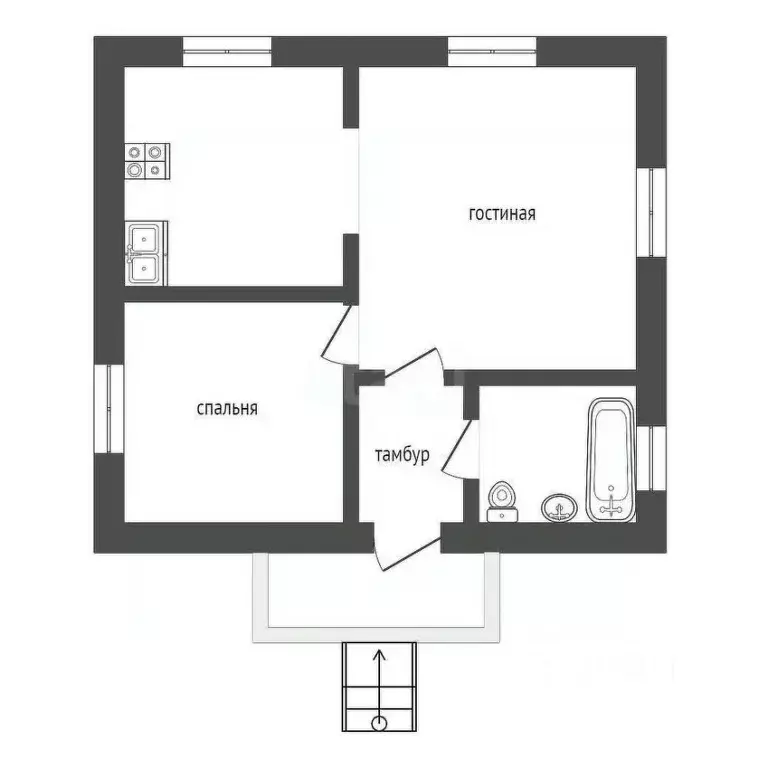 Дом в Мордовия, Ромодановский район, д. Малая Чуфаровка Заречная ул., ... - Фото 2