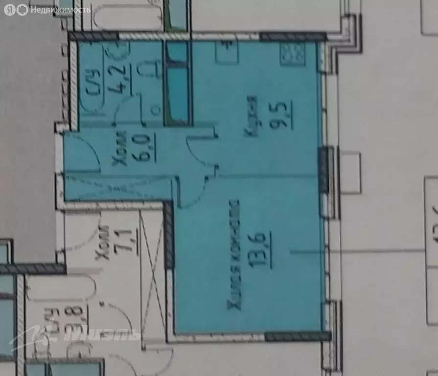 1-комнатная квартира: Люберцы, улица Гоголя, 3 (33.2 м) - Фото 1
