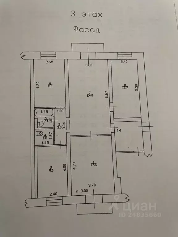 4-к кв. Алтайский край, Бийск ул. 8 Марта, 5 (83.0 м) - Фото 2
