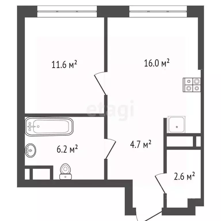 1-к кв. Москва Нагатинская ул., к1вл1 (41.09 м) - Фото 1