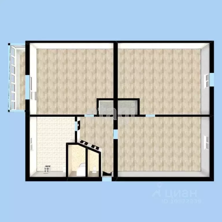 3-к кв. Башкортостан, Ишимбайский район, с. Петровское ул. ... - Фото 2