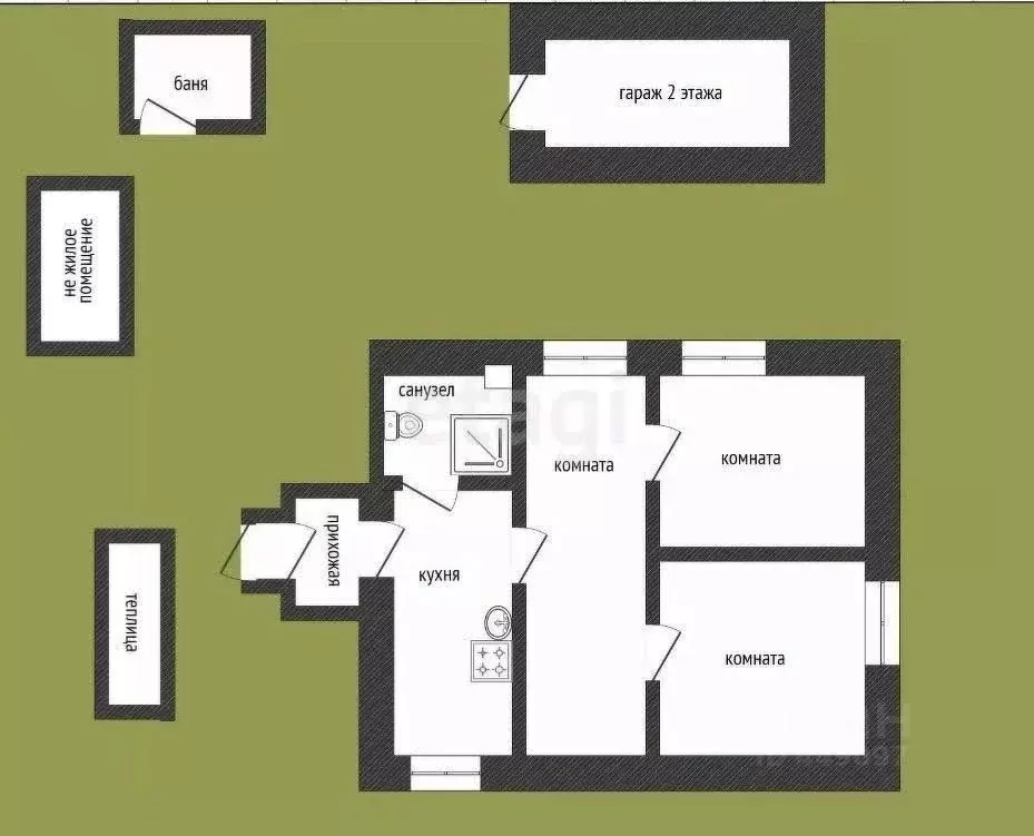 Дом в Смоленская область, Смоленск пер. 10-й Северный, 9/4 (59 м) - Фото 1