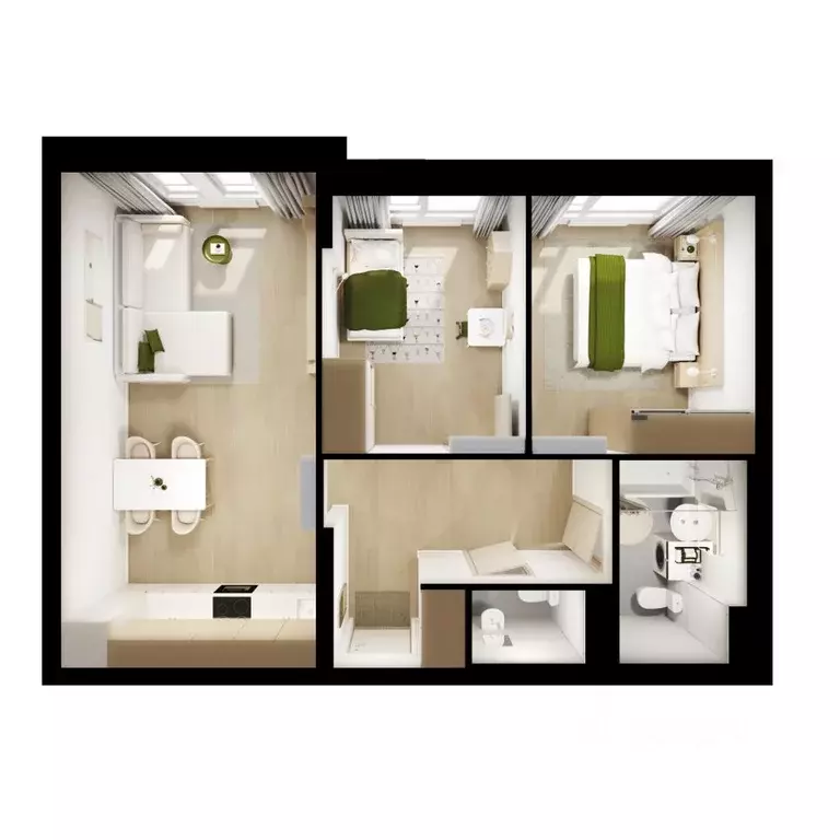 2-к кв. Московская область, Котельники Парковый мкр, Белая Дача Парк ... - Фото 2