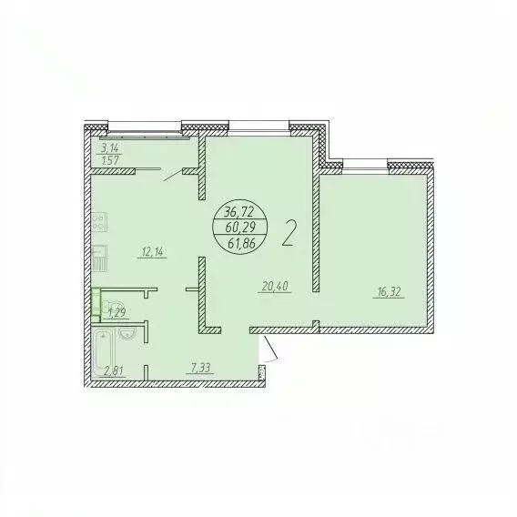 2-к кв. Сахалинская область, Анивский городской округ, с. Новотроицкое ... - Фото 1