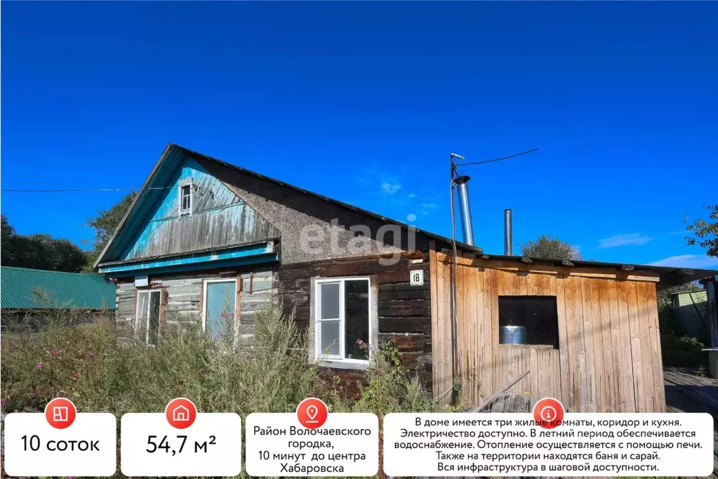 Дом в Хабаровский край, Хабаровск Переяславская ул., 18 (55 м) - Фото 1