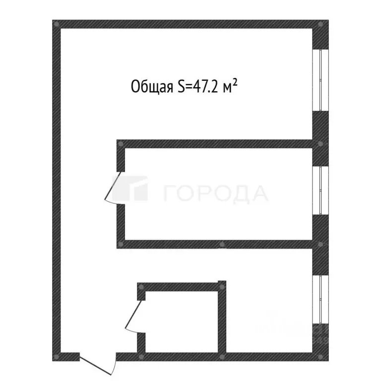 2-к кв. Алтайский край, Барнаул ул. Новосибирская, 1 (47.2 м) - Фото 2