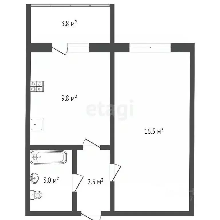 1-к кв. Оренбургская область, Оренбург Северный проезд, 24/1 (36.6 м) - Фото 1