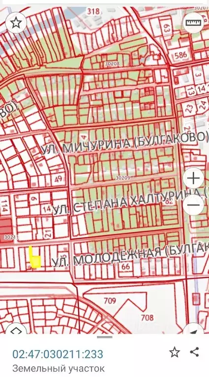 Кадастровая карта булгаково уфимский район