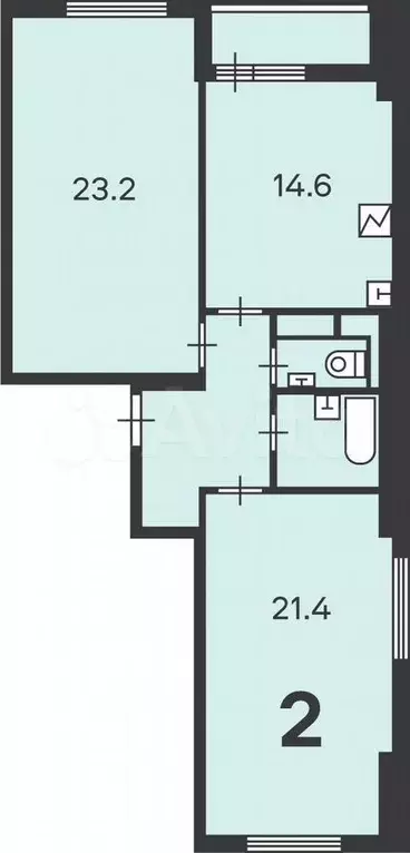 Аукцион: 2-к. квартира, 70,9 м, 13/24 эт. - Фото 0