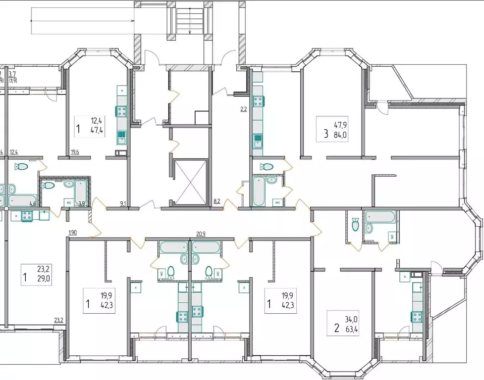 Студия Ярославская область, Ярославль 2-й мкр,  (29.0 м) - Фото 1