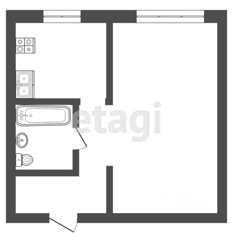 1-к кв. Ростовская область, Ростов-на-Дону Башкирская ул., 10 (20.6 м) - Фото 1