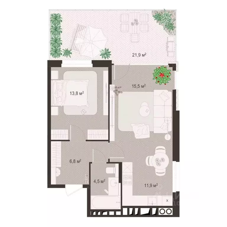 2-к кв. Рязанская область, Рязань пос. Шпалозавода, Окская Стрелка ... - Фото 1