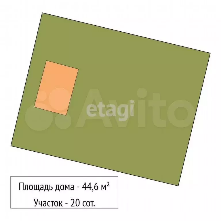 Дом 44,6 м на участке 20 сот. - Фото 0