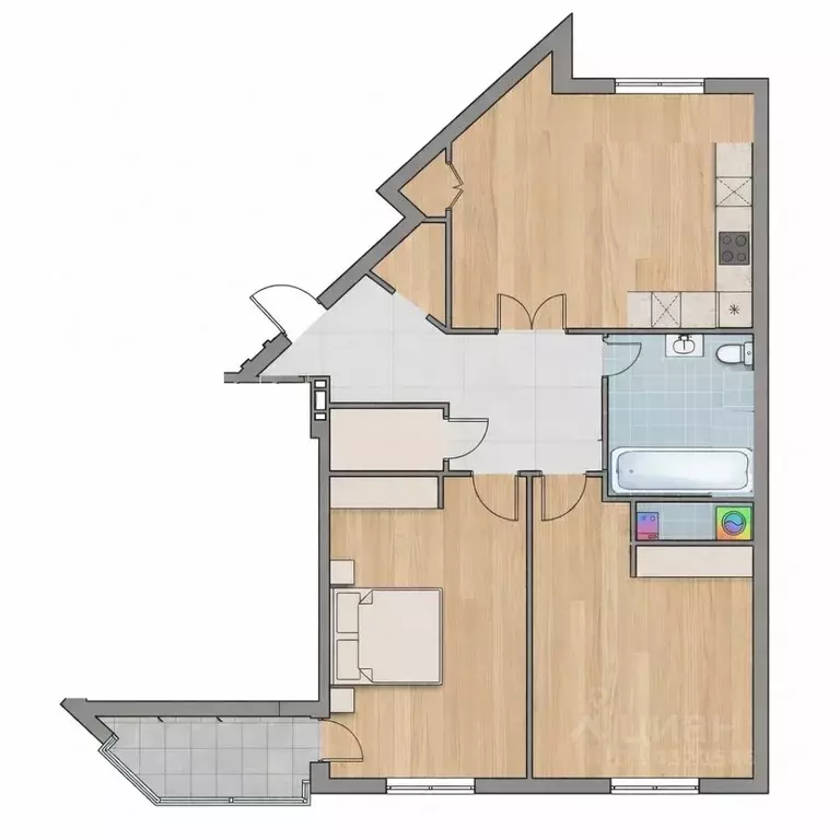 3-к кв. Карелия, Петрозаводск Коммунальная ул., 1 (95.0 м) - Фото 2