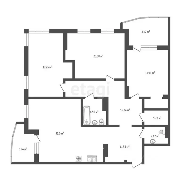 4-к кв. Тюменская область, Тюмень ул. Мельникайте, 30 (143.09 м) - Фото 1