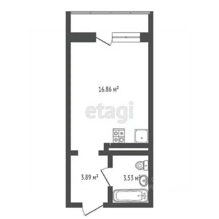 Студия Калининградская область, Калининград ул. Олега Кошевого, 30 ... - Фото 2