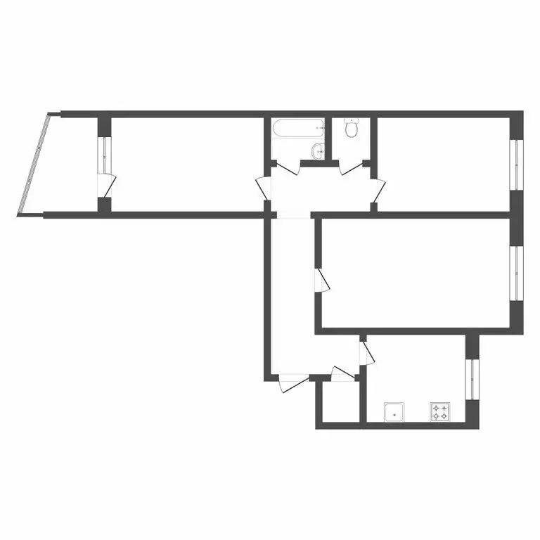 3-комнатная квартира: Тюмень, Заречный проезд, 31 (68 м) - Фото 0