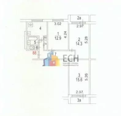 3-к кв. Москва 16-я Парковая ул., 43К1 (61.8 м) - Фото 1