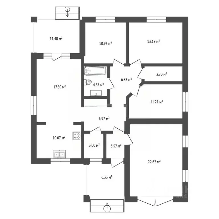 Дом в Амурская область, Благовещенский район, с. Чигири ул. ... - Фото 2