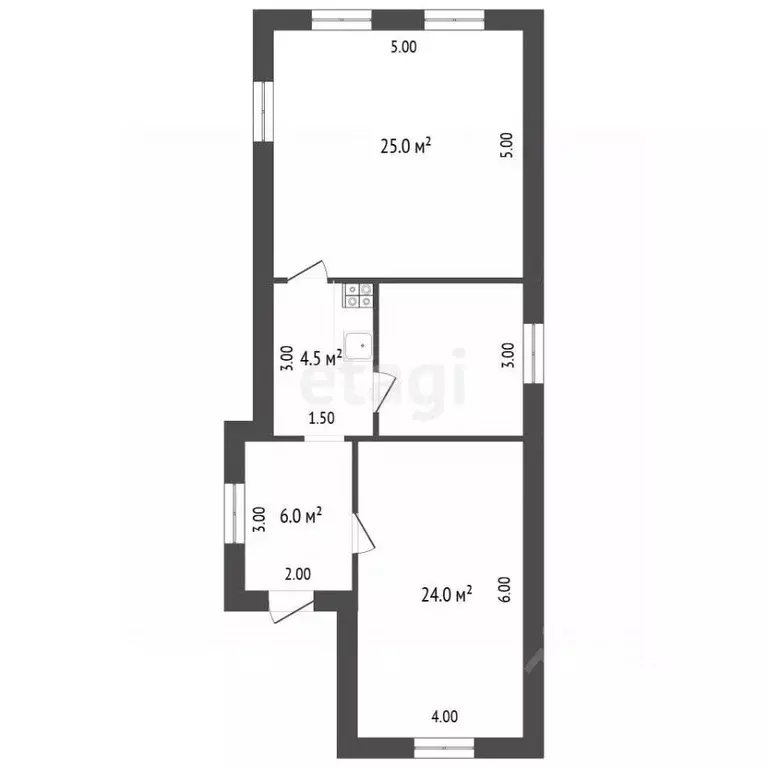 Дом в Крым, Ленинский район, с. Ильичево ул. Школьная, 44 (68 м) - Фото 2
