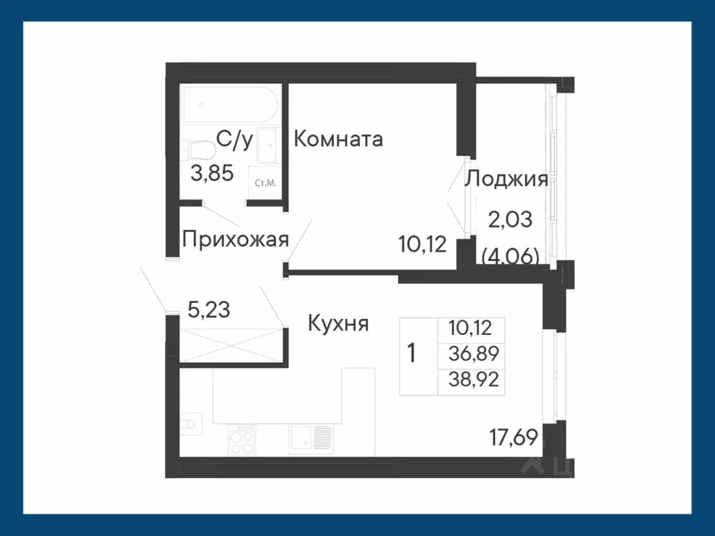 1-к кв. Ростовская область, Ростов-на-Дону Ривьера жилой квартал,  ... - Фото 1
