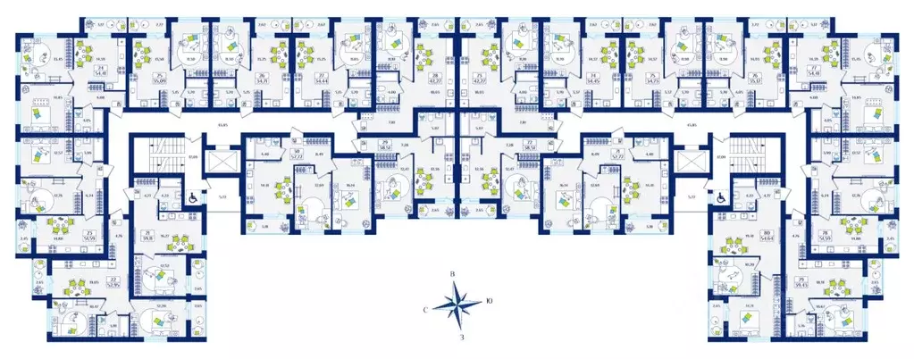 1-к кв. Калининградская область, Зеленоградск  (38.51 м) - Фото 1