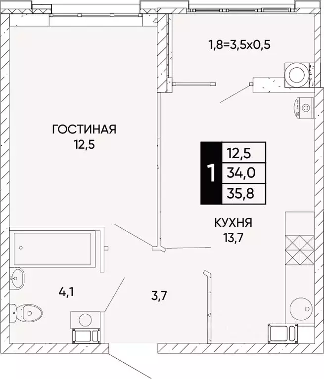 1-к кв. Ростовская область, Ростов-на-Дону Левобережье жилой комплекс ... - Фото 0