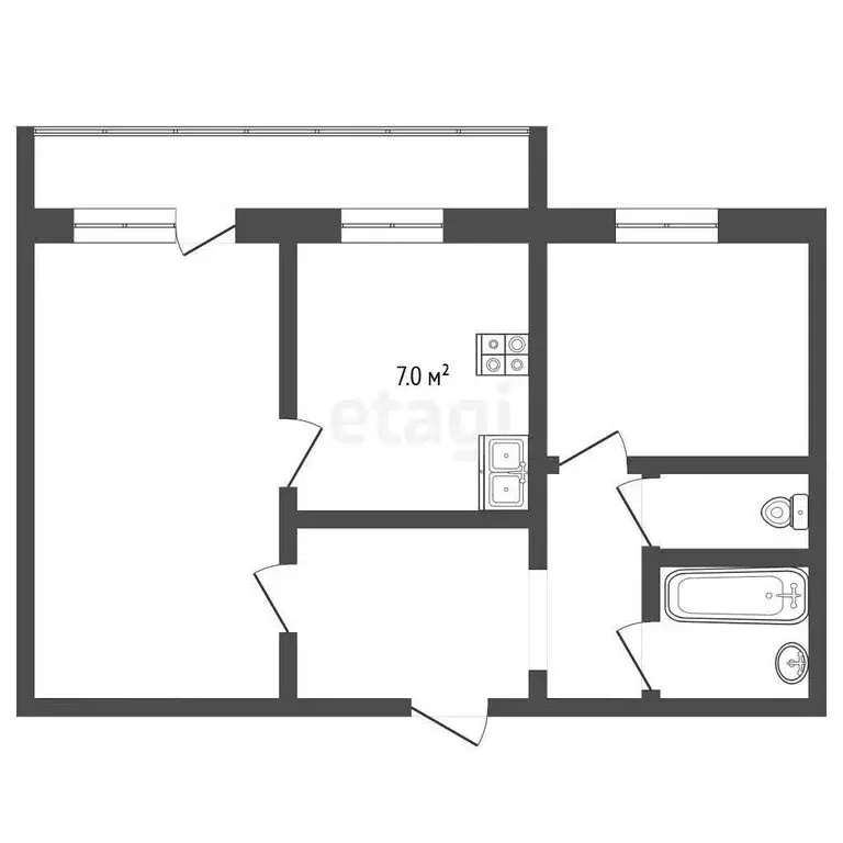2-комнатная квартира: Энгельс, улица Марины Расковой, 5А (54 м) - Фото 1