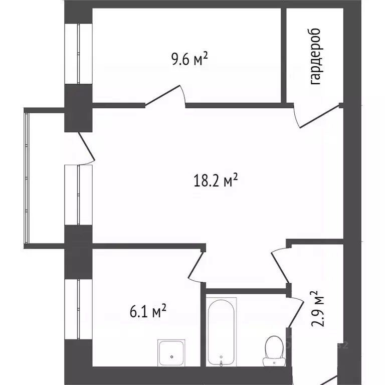 2-к кв. Красноярский край, Красноярск имени газеты Красноярский ... - Фото 1