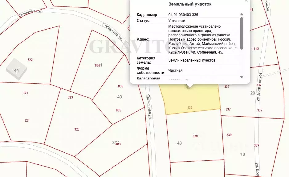 Участок в Алтай, Майминский район, с. Кызыл-Озек Солнечная ул., 45 ... - Фото 1