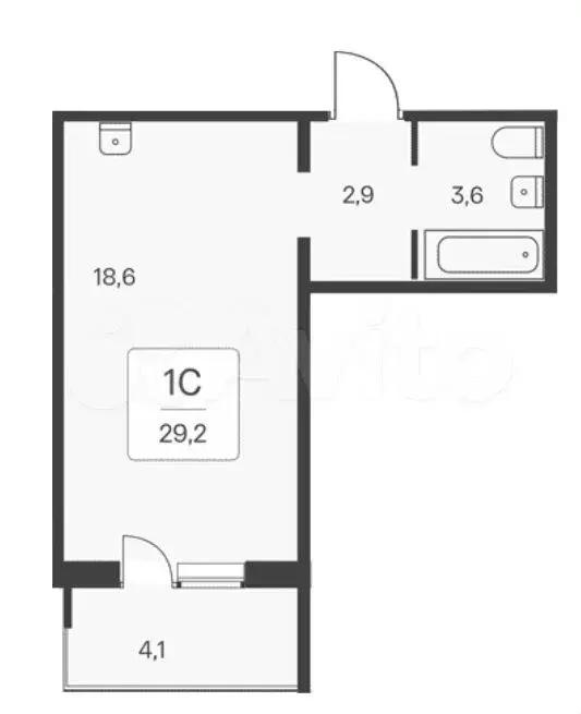 Квартира-студия, 29,2 м, 7/17 эт. - Фото 0