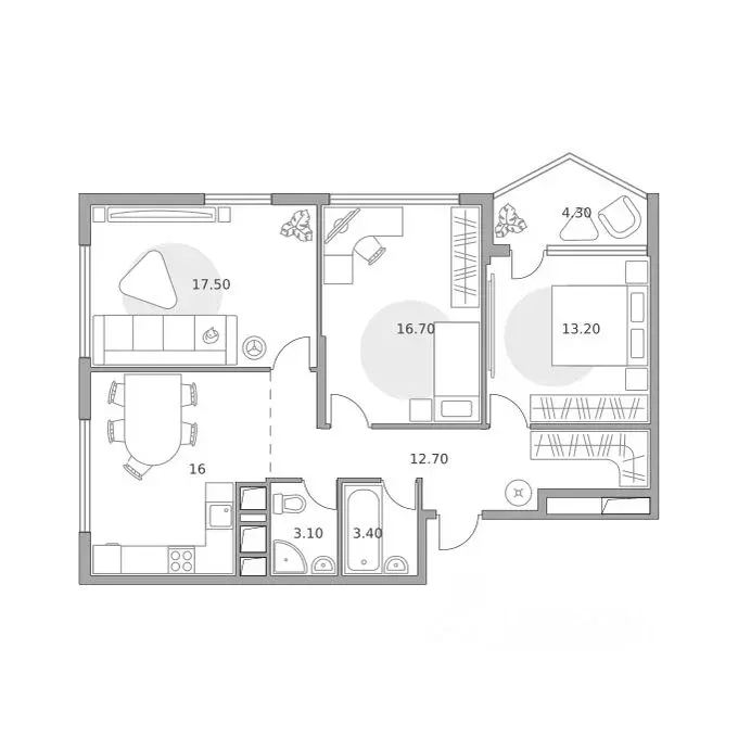 3-к кв. Московская область, Долгопрудный Гранитный мкр, Бригантина ... - Фото 1