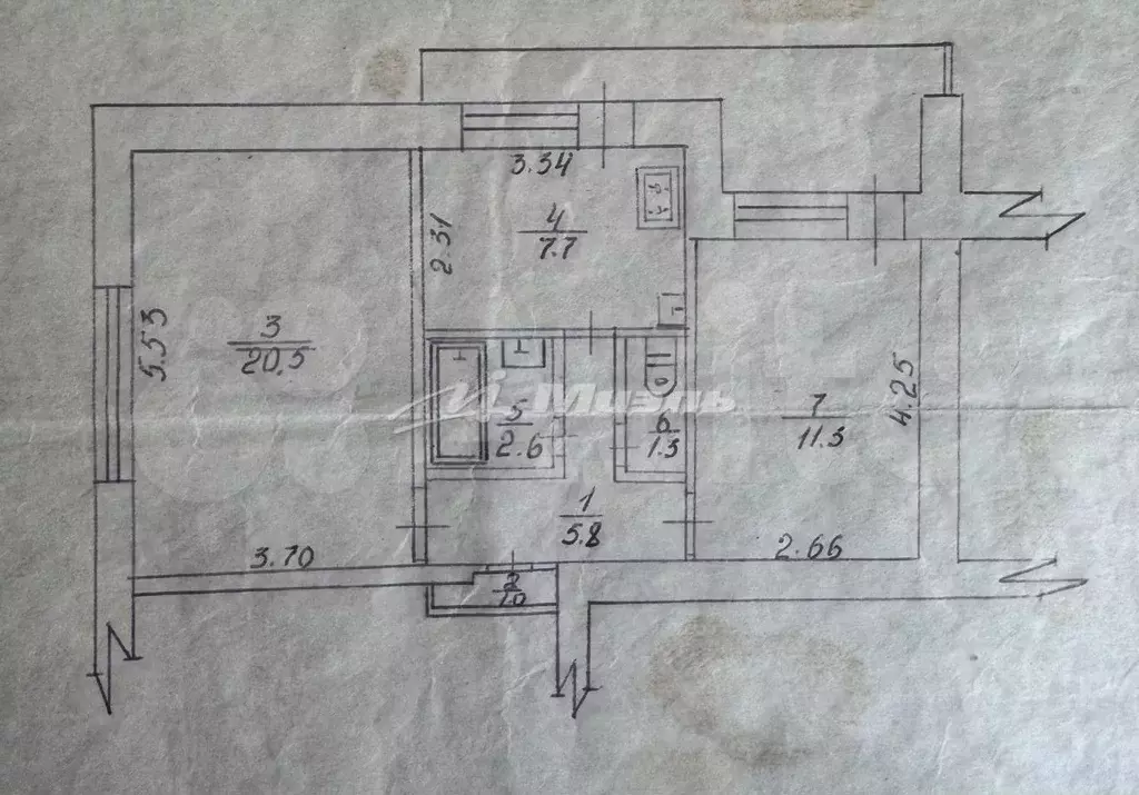 2-к. квартира, 50,2 м, 2/5 эт. - Фото 0