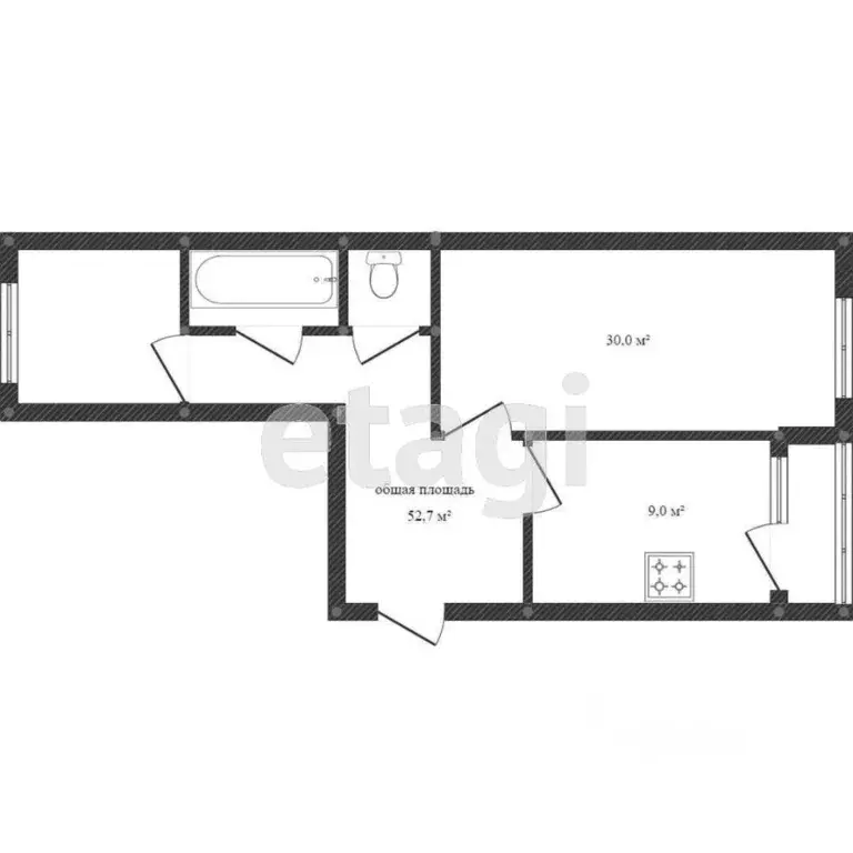 2-к кв. Костромская область, Кострома Профсоюзная ул., 27 (52.8 м) - Фото 2