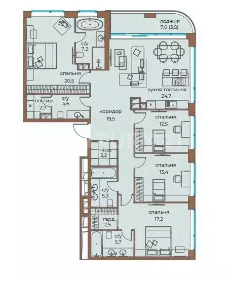 5-к кв. Москва ул. Нижние Мневники, 7 (142.5 м) - Фото 2