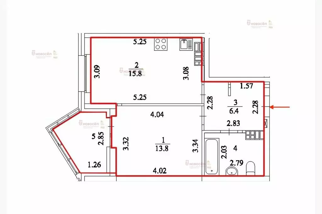 1-комнатная квартира: Екатеринбург, улица Азина, 22/7 (41.4 м) - Фото 0