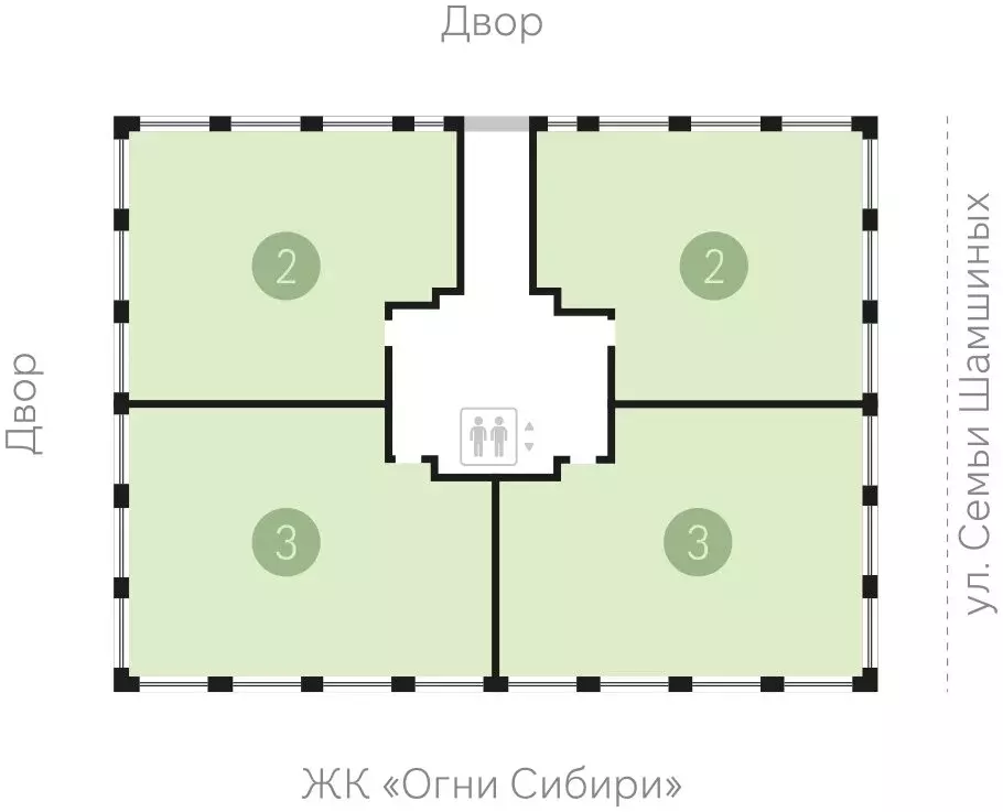 2-комнатная квартира: Новосибирск, улица Семьи Шамшиных, 93 (209.58 м) - Фото 0