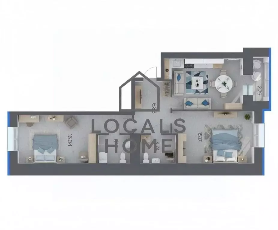 2-к кв. Рязанская область, Рязанский муниципальный округ, с. Дядьково ... - Фото 1