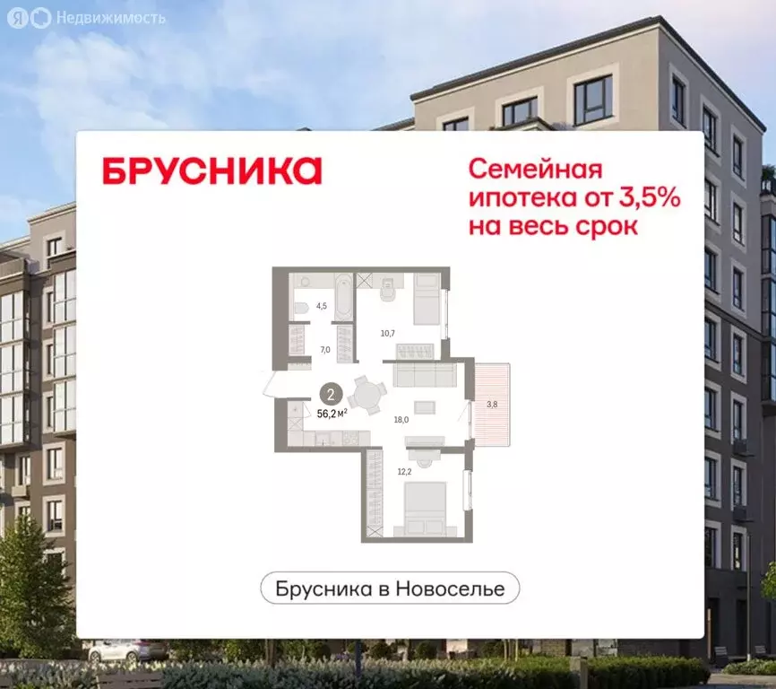 2-комнатная квартира: Ломоносовский район, Аннинское городское ... - Фото 1