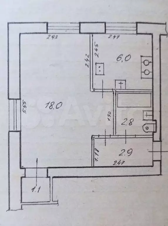 1-к. квартира, 31 м, 2/2 эт. - Фото 0