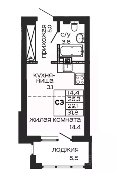 Студия Ростовская область, Ростов-на-Дону ул. Максима Горького, 297 ... - Фото 1