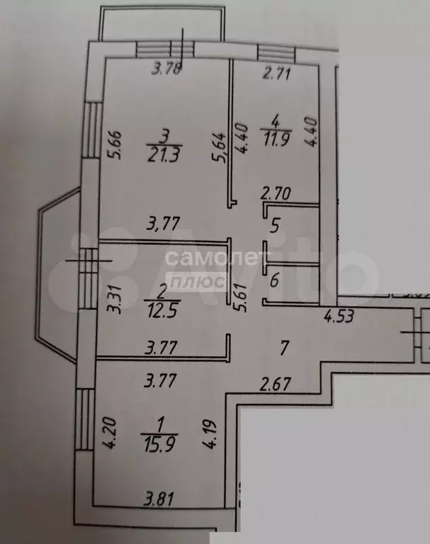 3-к. квартира, 80 м, 5/5 эт. - Фото 0